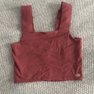 Alo Yoga crop/sports bra in Grenache